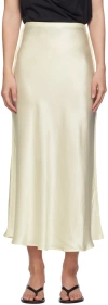 Silk Laundry Beige Bias-cut Midi Skirt In Ecru
