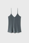 Silk Laundry Bias Cut Cami Slate In Slate