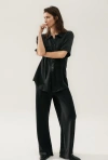 Silk Laundry Bias Cut Pants Black In Black