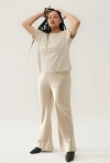 Silk Laundry Beige Bias Cut Lounge Pants In Hazelnut