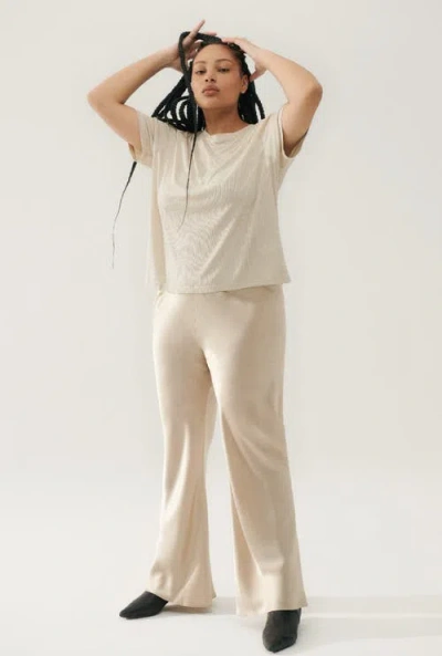 Silk Laundry Tan Bias-cut Lounge Pants In Hazelnut