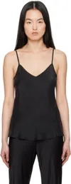 Silk Laundry Black Bias Cut Camisole In Black