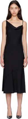 Silk Laundry Black Carrie Midi Dress In Black