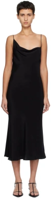 Silk Laundry Black Carrie Midi Dress In Black