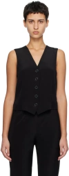 Silk Laundry Black Cdc Vest In Black