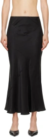 Silk Laundry Black Splice Maxi Skirt In Black