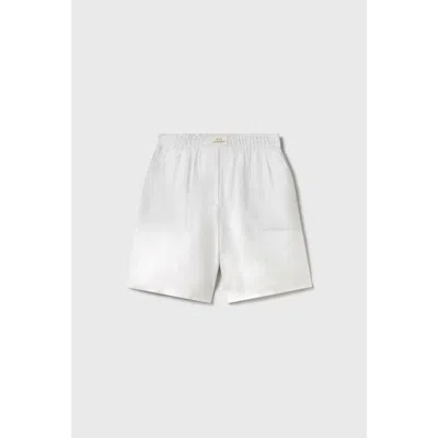 Silk Laundry Boxer Short In White