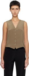 Silk Laundry Brown Cdc Vest In Cub
