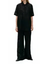 Silk Laundry Clip Bias Pants In Black In Black