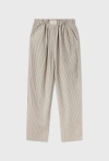 Silk Laundry Cotton Paper Bag Pants Slate Stripe In Slate Stripe