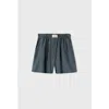 Silk Laundry Cotton Silk Boxers Slate In Slate