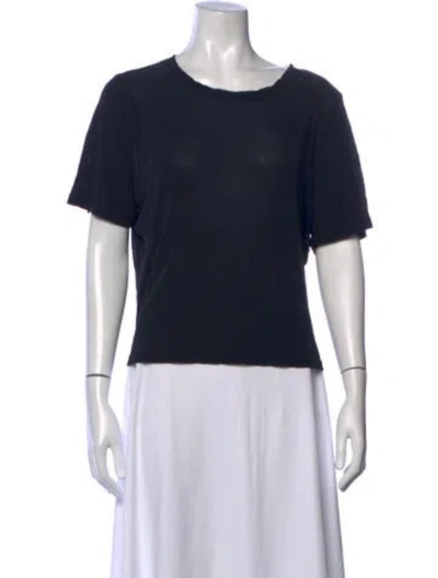 Pre-owned Silk Laundry Crew Neck Short Sleeve T-shirt In Blue