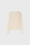 Silk Laundry Mesh Long Sleeve Top Hazelnut In Hazelnut