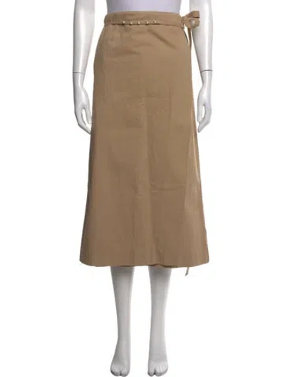 Pre-owned Silk Laundry Midi Length Skirt In Neutrals
