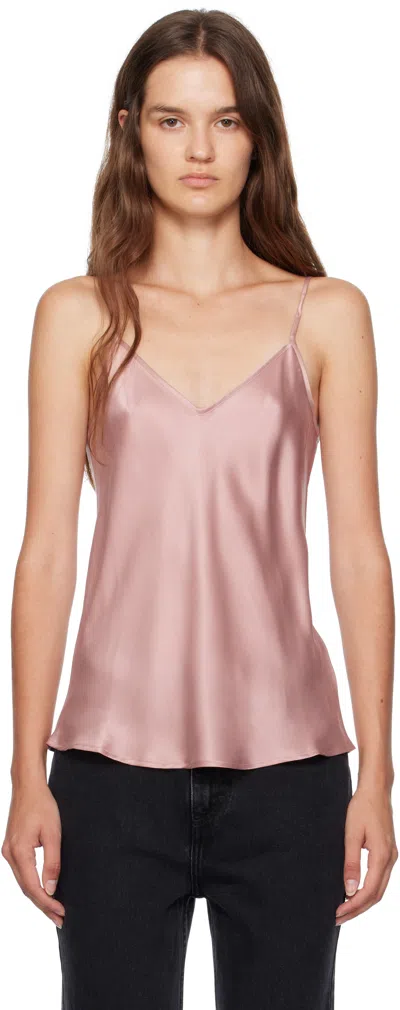 Silk Laundry Pink Bias Cut Camisole In Orange