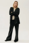 Silk Laundry Relaxed Blazer Black In Black