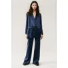 Silk Laundry Relaxed Blazer Midnight In Midnight