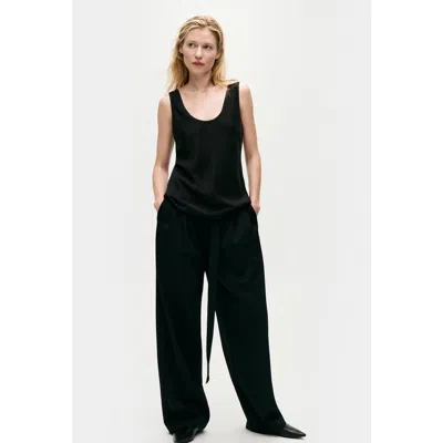 Silk Laundry Scoop Neck Tank Black