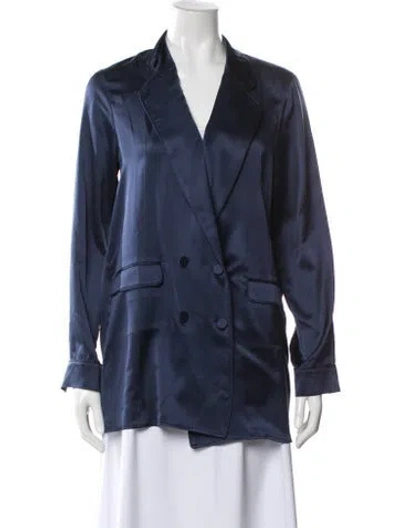 Pre-owned Silk Laundry Silk Blazer In Blue