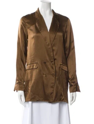 Pre-owned Silk Laundry Silk Blazer In Brown