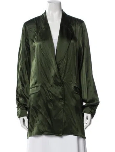 Pre-owned Silk Laundry Silk Blazer In Green