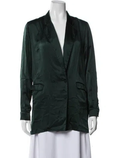 Pre-owned Silk Laundry Silk Blazer In Green