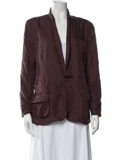 Pre-owned Silk Laundry Silk Blazer In Purple