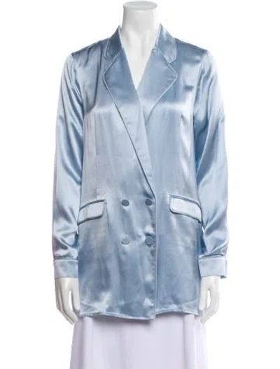 Pre-owned Silk Laundry Silk Blazer W/ Tags In Blue