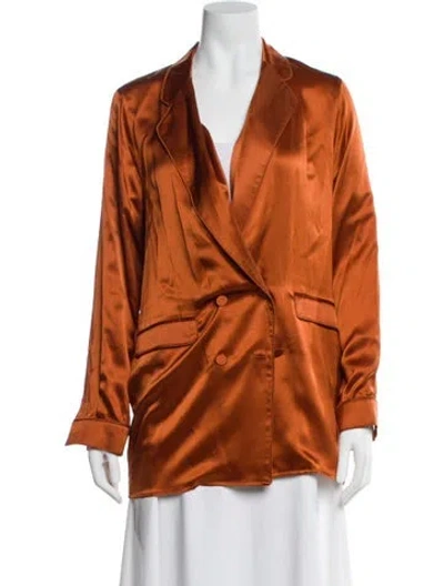Pre-owned Silk Laundry Silk Blazer W/ Tags In Orange