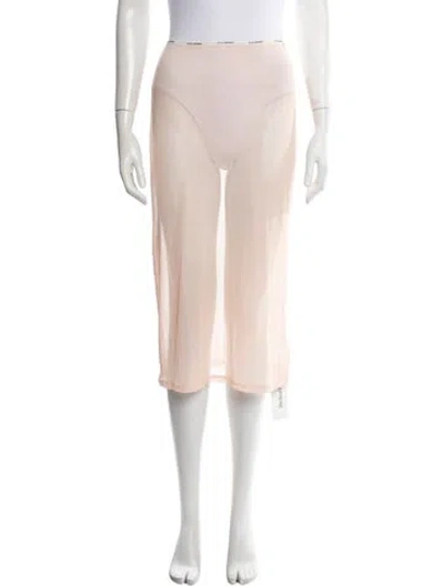 Pre-owned Silk Laundry Silk Knee-length Skirt In Pink