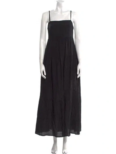Pre-owned Silk Laundry Silk Long Dress In Black