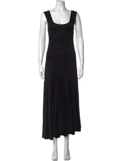 Pre-owned Silk Laundry Silk Long Dress In Black