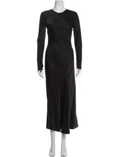 Pre-owned Silk Laundry Silk Long Dress In Black