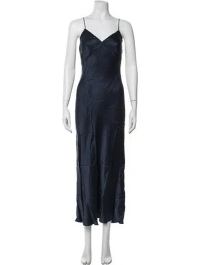 Pre-owned Silk Laundry Silk Long Dress In Blue