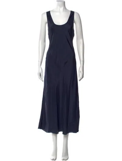 Pre-owned Silk Laundry Silk Long Dress In Blue