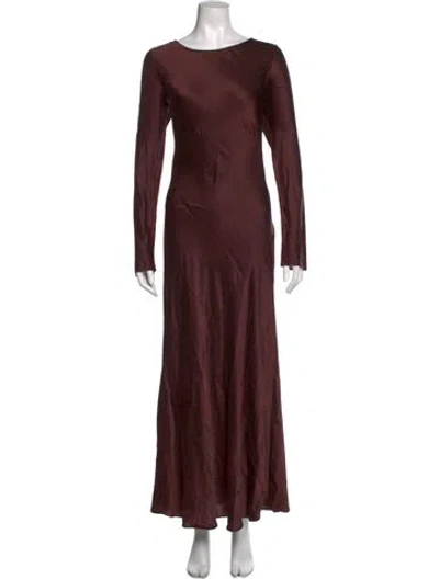 Pre-owned Silk Laundry Silk Long Dress In Burgundy
