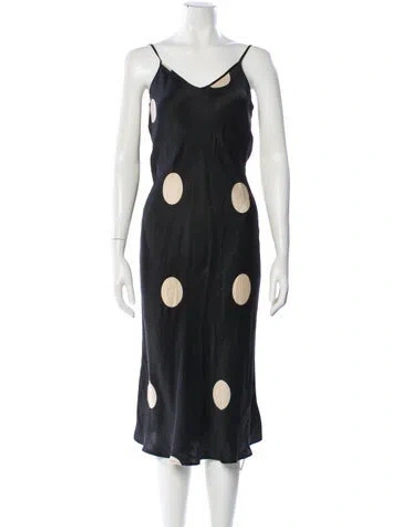 Pre-owned Silk Laundry Silk Long Dress In Green