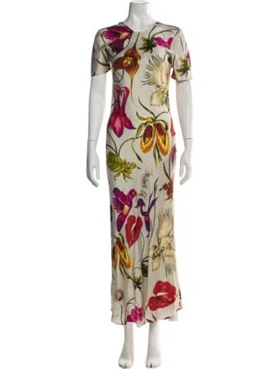 Pre-owned Silk Laundry Silk Long Dress In Multicolor