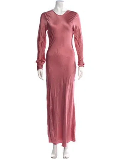 Pre-owned Silk Laundry Silk Long Dress In Pink