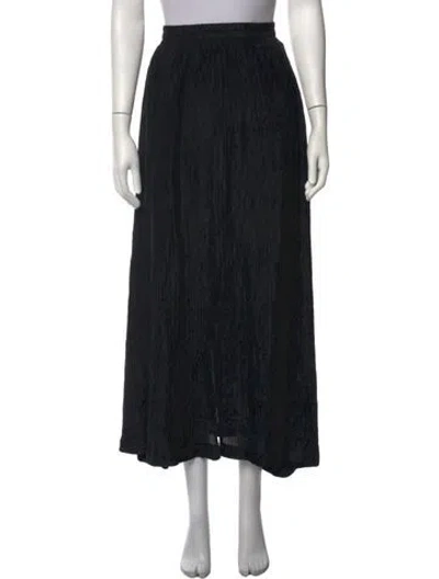 Pre-owned Silk Laundry Silk Long Skirt In Black