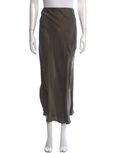 Pre-owned Silk Laundry Silk Long Skirt In Green
