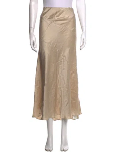Pre-owned Silk Laundry Silk Long Skirt W/ Tags In Neutrals