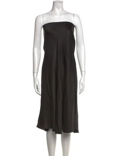 Pre-owned Silk Laundry Silk Midi Length Dress In Black