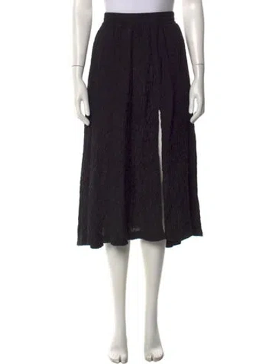 Pre-owned Silk Laundry Silk Midi Length Skirt In Black