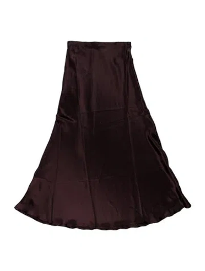 Pre-owned Silk Laundry Silk Midi Length Skirt In Brown