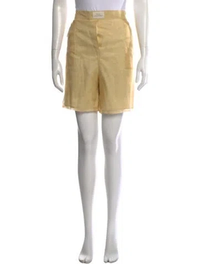 Pre-owned Silk Laundry Silk Mini Shorts In Neutrals