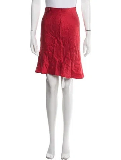 Pre-owned Silk Laundry Silk Mini Skirt In Red