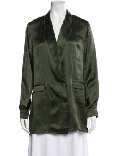 Pre-owned Silk Laundry Silk Robe In Green