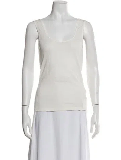 Pre-owned Silk Laundry Silk Scoop Neck Top W/ Tags In Neutral