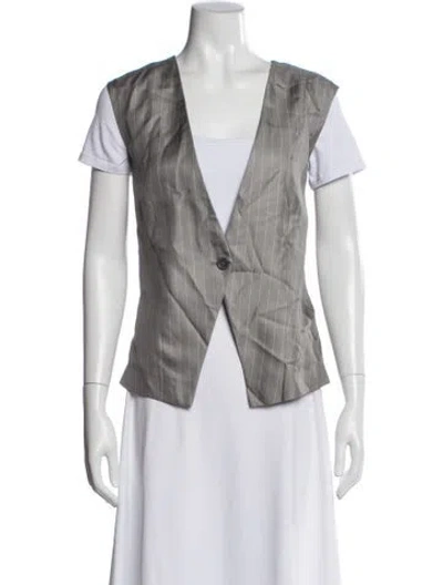 Pre-owned Silk Laundry Silk Vest In Gray